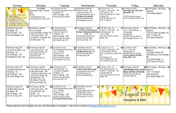 Blair and Hespeler Calendar