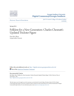 Folklore for a New Generation - Digital Commons@Georgia Southern