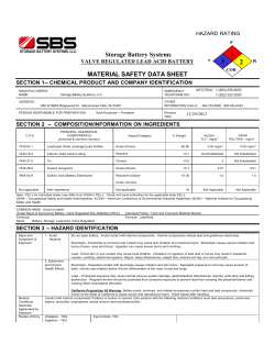 (VRLA) Battery MSDS