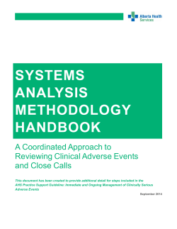 Systems Analysis Methodology Guidelines