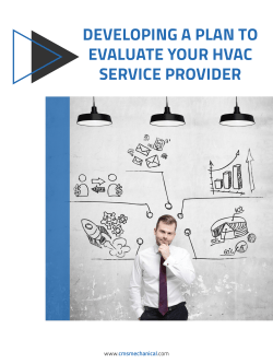 developing a plan to evaluate your hvac service