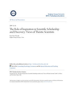 The Role of Inspiration in Scientific Scholarship and Discovery