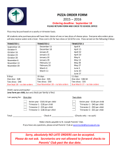 Pizza Order Form - St. Joseph School