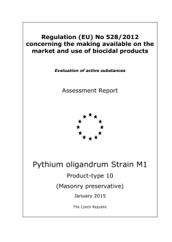 Pythium oligandrum Strain M1