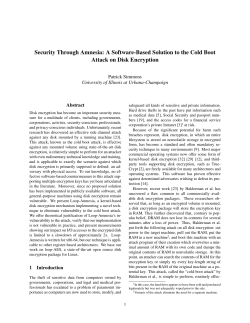 Security Through Amnesia: A Software-Based