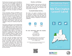Ida Carrington Lowell Land - South Central Regional Council of