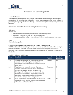 Concession and Counterargument