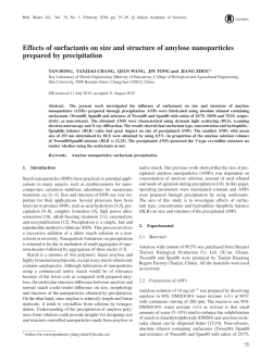 Effects of surfactants on size and structure of amylose nanoparticles