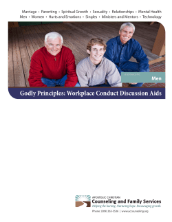 Godly Principles: Workplace Conduct Discussion Aids