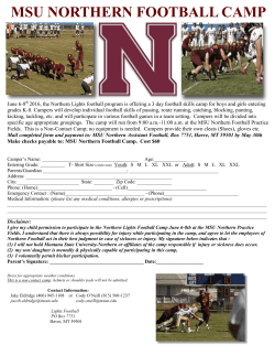 MSU NORTHERN FOOTBALL CAMP