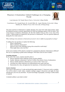 detailed syllabus - University College Dublin