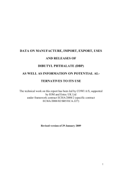 data on manufacture, import, export, uses and releases of