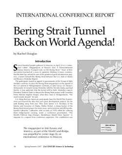 Bering Strait Tunnel Back on World Agenda!