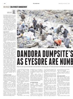 BIG READ / SOLID WASTE MANAGEMENT