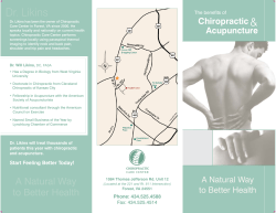 Our Brochure - Chiropractic Care Center