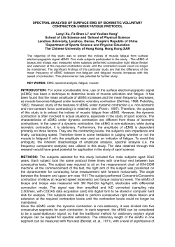 SPECTRAL ANALYSIS OF SURFACE EMG OF ISOTONIC AND