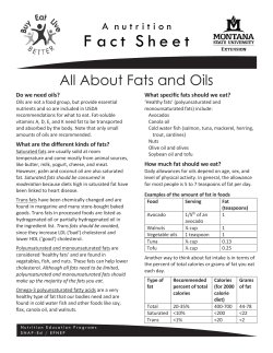 Oils - Nutrition Education Program