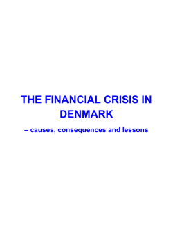 THE FINANCIAL CRISIS IN DENMARK