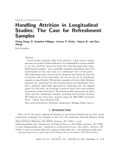 Handling Attrition in Longitudinal Studies: The Case for Refreshment