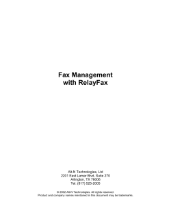 Fax Management with RelayFax - Alt