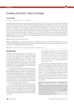 Creating Economic Value by Design