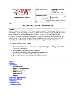 full policy - University of Guelph Student Housing Services