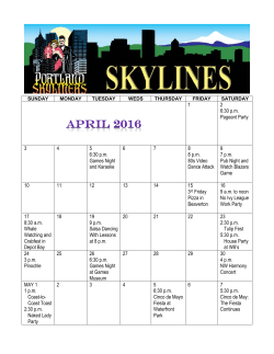 1 2 6:30 pm Pageant Party 3 4 5 6:30 pm Games Night and Karaoke