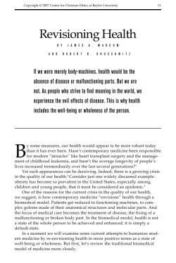 Revisioning Health - Baylor University