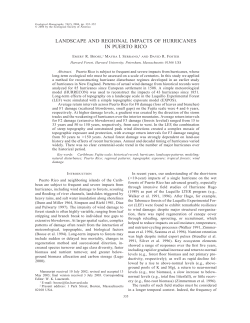 Landscape and regional impacts of hurricanes in Puerto Rico