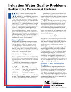 Irrigation Water Quality Problems - TurfFiles