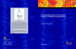 Pricing Health Services For Purchasers: A