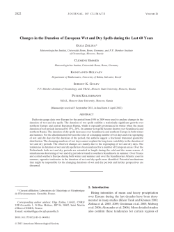 Changes in the Duration of European Wet and Dry Spells during the
