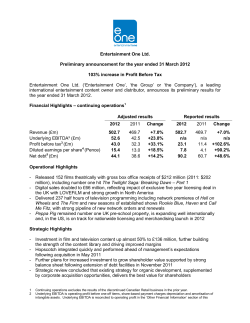 Entertainment One Ltd