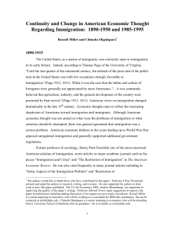 Continuity and Change in American Economic