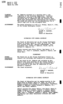 130 March 4, 1963 March 8, 1963 March 18, 1963 PLANNING