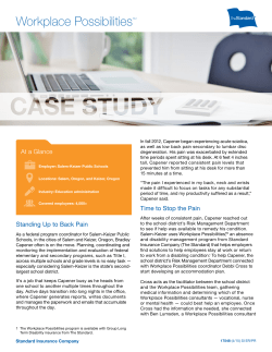 Standing Up to Back Pain - Workplace Possibilities