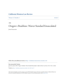 Oregon v. Bradshaw: Waiver Standard Emasculated