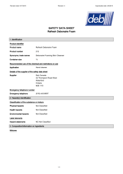 SAFETY DATA SHEET Refresh Debonaire Foam