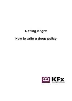 How to write your drugs policy