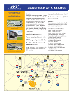 Mansfield at a Glance - Mansfield Economic Development