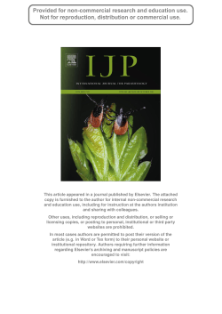 International Journal for Parasitology, 41:1295-1300