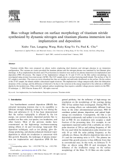Bias voltage influence on surface morphology of titanium nitride