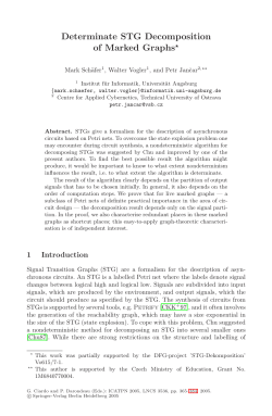 Determinate STG Decomposition of Marked Graphs