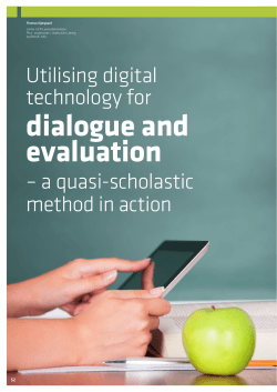 dialogue and evaluation - Open Access tidsskrifter ved UCN