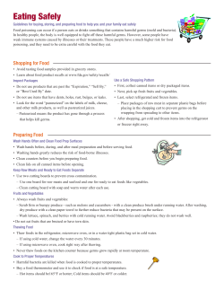 Eating Safely - St. Jude Children`s Research Hospital