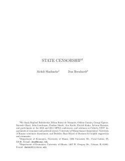 state censorship - University of Warwick