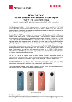 RICOH THETA SC The new standard-class model of the 360