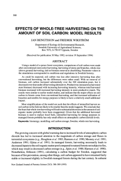 effects of whole-tree harvesting on the amount of