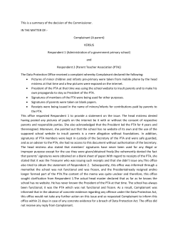 Complaint on disclosure of information and illegal use of signatures