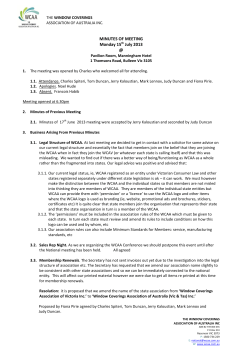 MINUTES OF MEETING Monday 15th July 2013